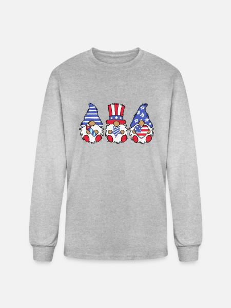 4th of july Gromies - Men's Long Sleeve T-Shirt - heather gray
