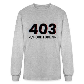 Forbidden 403 in Black Color - Men's Long Sleeve T-Shirt - heather gray - Front