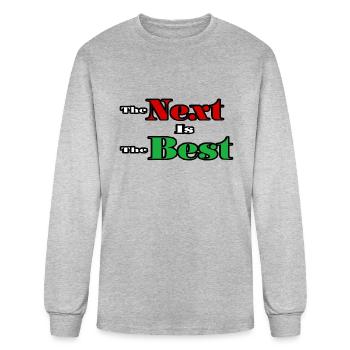The Next Is The Best - Men's Long Sleeve T-Shirt - heather gray - Front