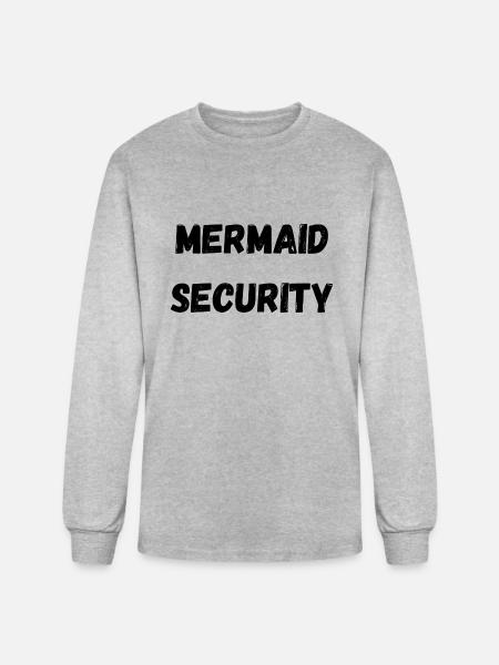 MERMAID SECURITY - Men's Long Sleeve T-Shirt - heather gray