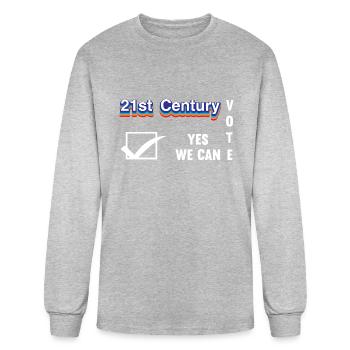 21st Vote Rock Vote Rap Vote - Men's Long Sleeve T-Shirt - heather gray - Front