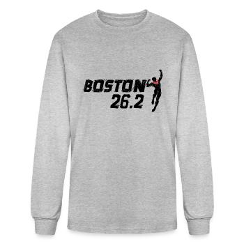Boston 26.2 Marathon - Men's Long Sleeve T-Shirt - heather gray - Front