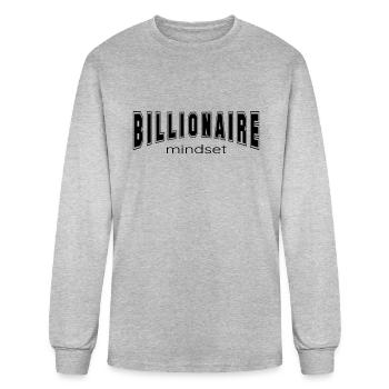 Billionaire Mindset for Billionaires in Training - Men's Long Sleeve T-Shirt - heather gray - Front