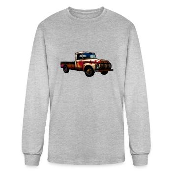 Camionnette rouillée - T-shirt à manches longues Homme - gris chiné - Devant