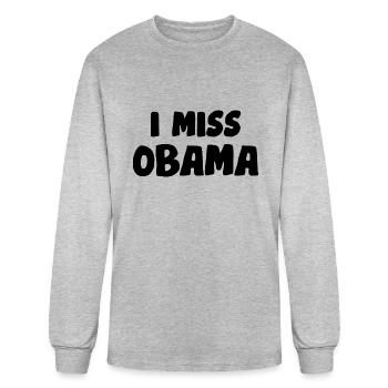 I Miss Obama - Men's Long Sleeve T-Shirt - heather gray - Front