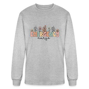 Emergency Nurse - Men's Long Sleeve T-Shirt - heather gray - Front