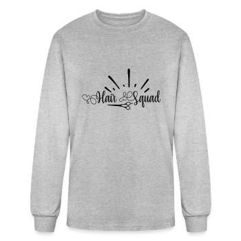 Hair Squad - Men's Long Sleeve T-Shirt - heather gray - Front