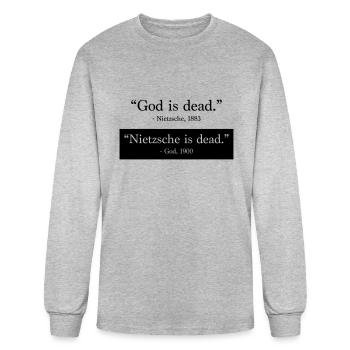God is Dead - Nietzsche is dead - Men's Long Sleeve T-Shirt - heather gray - Front