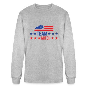 Team Mitch McConnell For Senate Shirt - Men's Long Sleeve T-Shirt - heather gray - Front