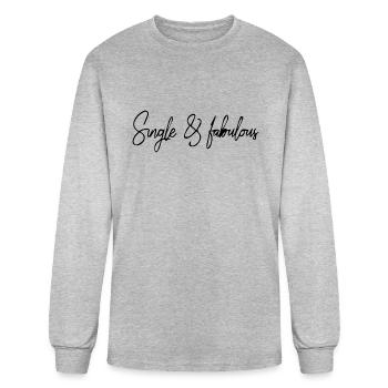 Single fabulous - Men's Long Sleeve T-Shirt - heather gray - Front