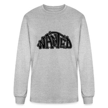 wanted - Men's Long Sleeve T-Shirt - heather gray - Front