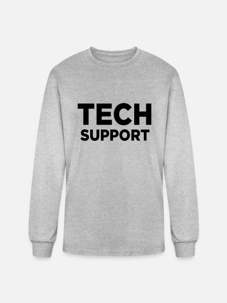 Tech Support - Men's Long Sleeve T-Shirt - heather gray