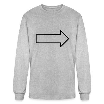 arrow - Men's Long Sleeve T-Shirt - heather gray - Front