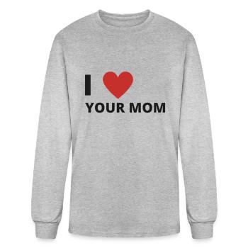 i love your mom - Men's Long Sleeve T-Shirt - heather gray - Front