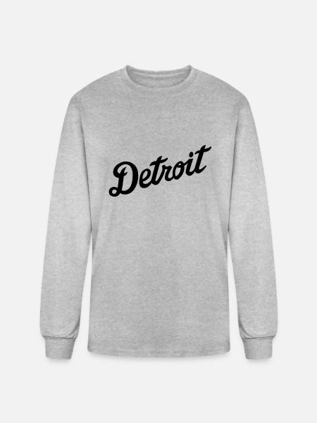 Detroit - Men's Long Sleeve T-Shirt - heather gray