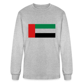United Arab Emirates Flag - Men's Long Sleeve T-Shirt - heather gray - Front