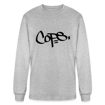 Cops graffiti tag - Men's Long Sleeve T-Shirt - heather gray - Front