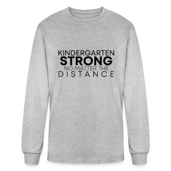 Kindergarten Strong No Matter The Distance - Men's Long Sleeve T-Shirt - heather gray - Front
