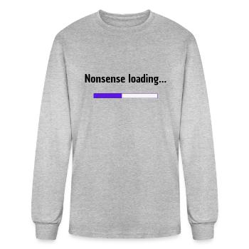 Nonsense Loading Funny - Men's Long Sleeve T-Shirt - heather gray - Front