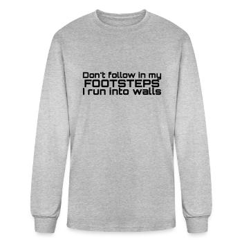 Wall challenged - Men's Long Sleeve T-Shirt - heather gray - Front