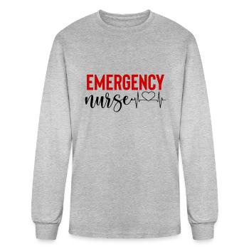 Emergency Nurse - Men's Long Sleeve T-Shirt - heather gray - Front