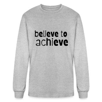 Believe to Achieve - Men's Long Sleeve T-Shirt - heather gray - Front
