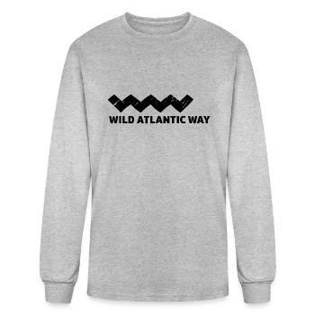 t-shirt wild atlantic way - T-shirt à manches longues Homme - gris chiné - Devant