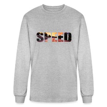 SPEED race time - Men's Long Sleeve T-Shirt - heather gray - Front