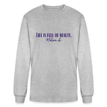 Full Of Beauty - Men's Long Sleeve T-Shirt - heather gray - Front