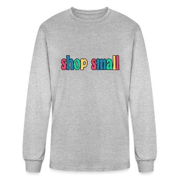 Shop Small - Men's Long Sleeve T-Shirt - heather gray - Front