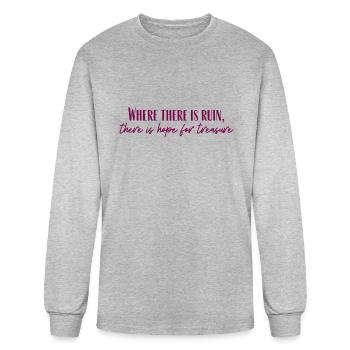 Hope For Treasure - Men's Long Sleeve T-Shirt - heather gray - Front