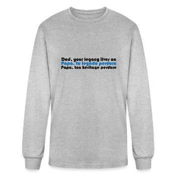 Votre héritage perdure - T-shirt à manches longues Homme - gris chiné - Devant