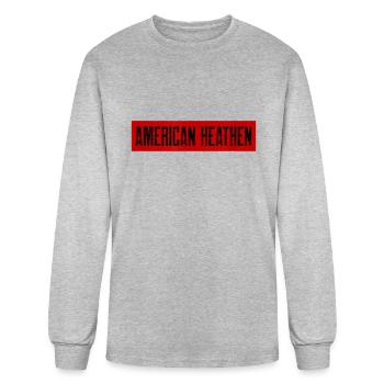 American Heathen - Men's Long Sleeve T-Shirt - heather gray - Front