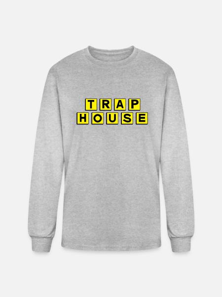 Trap House - Men's Long Sleeve T-Shirt - heather gray