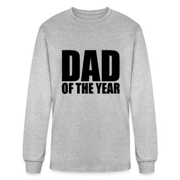 Dad of the year - Men's Long Sleeve T-Shirt - heather gray - Front