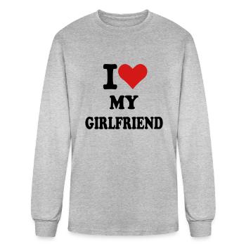 Girlfriend - Men's Long Sleeve T-Shirt - heather gray - Front