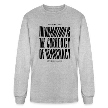 The Currency of Democracy - Men's Long Sleeve T-Shirt - heather gray - Front