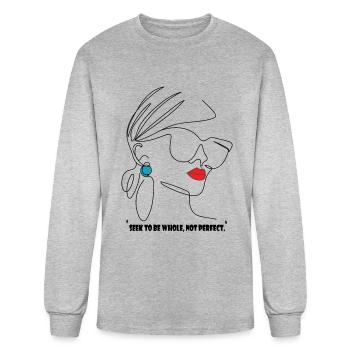 seek to be whole, not perfect - Men's Long Sleeve T-Shirt - heather gray - Front