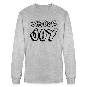 Choose joy - Men's Long Sleeve T-Shirt - heather gray - Front