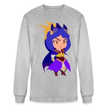 Warrior character - Men's Long Sleeve T-Shirt - heather gray - Front