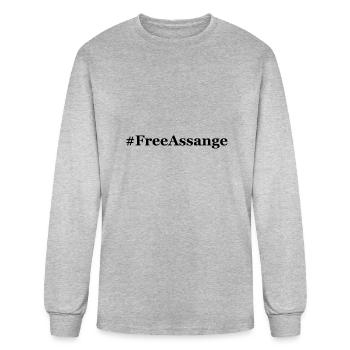 FreeAssange - Men's Long Sleeve T-Shirt - heather gray - Front