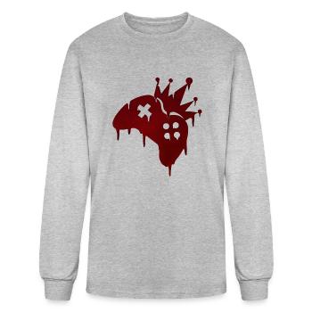 Split Screen Halloween - Men's Long Sleeve T-Shirt - heather gray - Front