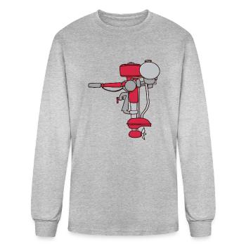 Antique Outboard Motor - Men's Long Sleeve T-Shirt - heather gray - Front