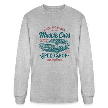 Speed And Power - Men's Long Sleeve T-Shirt - heather gray - Front