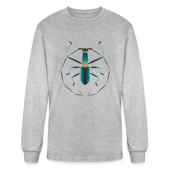 Giant Blue Longhorn Beetle - Men's Long Sleeve T-Shirt - heather gray - Front