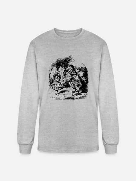 Alice In Wonderland 9 Alice meets Dodo - Men's Long Sleeve T-Shirt - heather gray