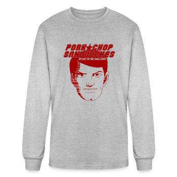 Pork Chop Sandwiches - Men's Long Sleeve T-Shirt - heather gray - Front