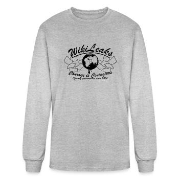 Wikileaks Opening Governments Since 2006 - Men's Long Sleeve T-Shirt - heather gray - Front