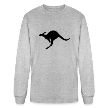 Kangaroo Roo joey boomer Australia outback wallaby - Men's Long Sleeve T-Shirt - heather gray - Front