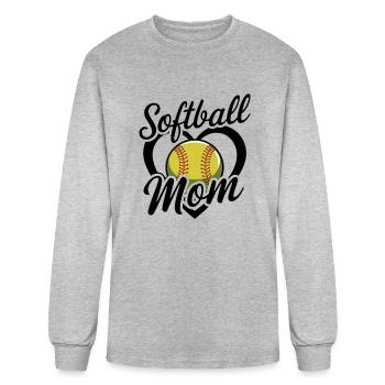 Balançoire pour le softball - T-shirt à manches longues Homme - gris chiné - Devant